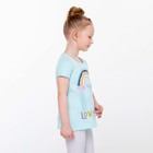 Футболка для девочки, цвет голубой, рост 104 см - фото 33482124