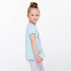 Футболка для девочки, цвет голубой, рост 110 см - фото 33482133