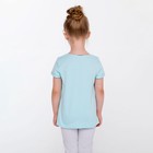 Футболка для девочки, цвет голубой, рост 110 см - фото 33482134