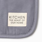Набор кухонный Этель Kitchen, цвет синий, варежка-прихватка 18х29 см, прихватка 19х19 см - Фото 4