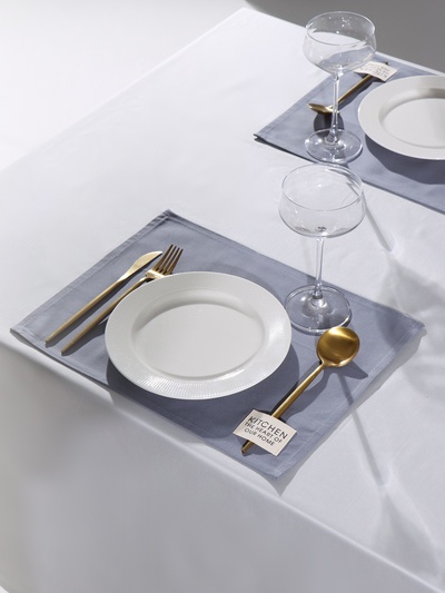 Набор салфеток «Этель» Kitchen, 30×40 см - 2 шт., 100% хлопок, саржа 220 г/м², синий