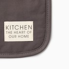 Кухонный набор Этель Kitchen, цвет серый, варежка-прихватка 18х29 см, прихватка 19х19 см - Фото 4
