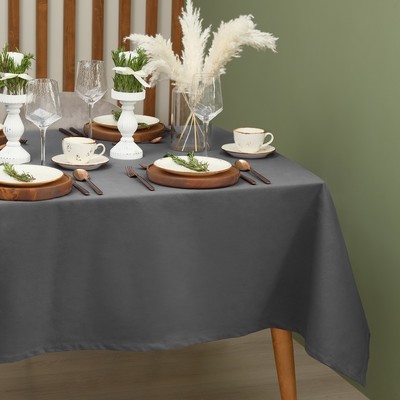 Скатерть «Этель» Kitchen, 150×180 см, 100% хлопок, саржа 220 г/м², серая