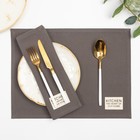 Набор салфеток «Этель» Kitchen, 30×40 см - 2 шт., 100% хлопок, саржа 220 г/м², серый - Фото 1