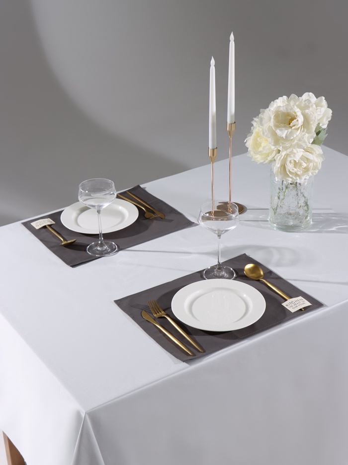 Набор салфеток «Этель» Kitchen, 30×40 см - 2 шт., 100% хлопок, саржа 220 г/м², серый - Фото 1