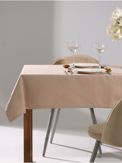 Скатерть «Этель» Kitchen, 150×110 см, бежевая, 100% хлопок, саржа 220 г/м²