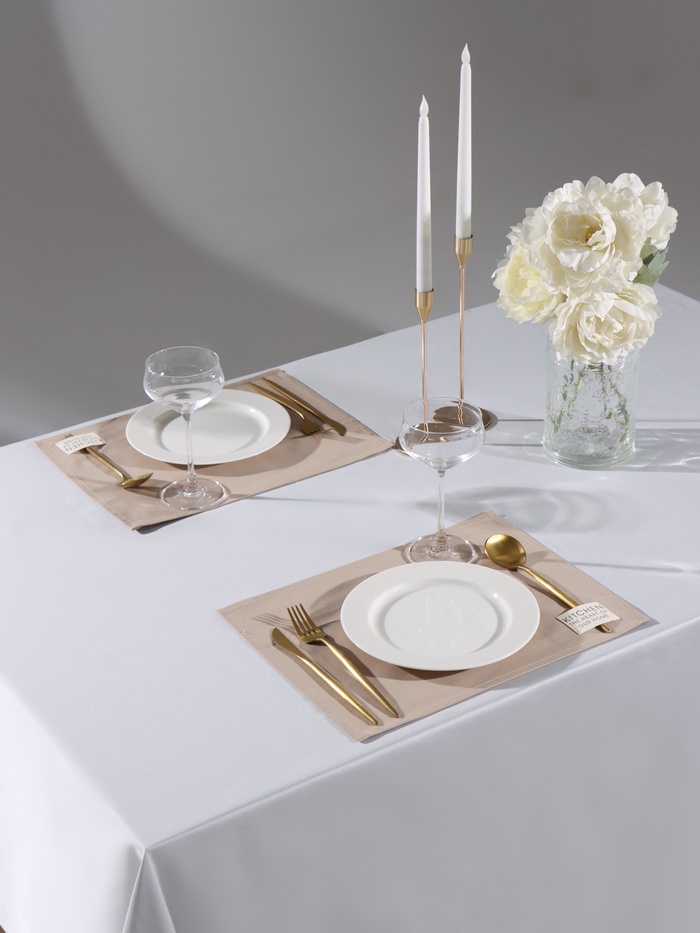 Набор салфеток «Этель» Kitchen, 30×40 см - 2 шт., 100% хлопок, саржа 220 г/м², бежевый - Фото 1