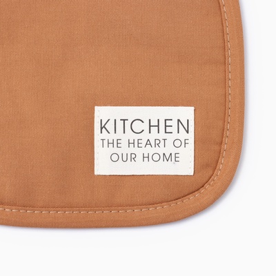 Кухонный набор «Этель» Kitchen orange: варежка-прихватка 18×29 см, прихватка 19×19 см, оранжевый