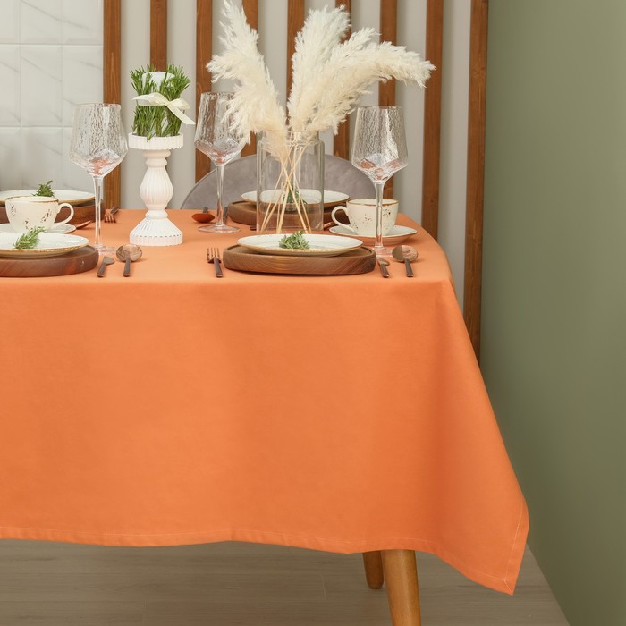 Скатерть Этель "Kitchen" 150х220 см, цвет оранжевый, 100% хлопок, саржа 220 г/м2