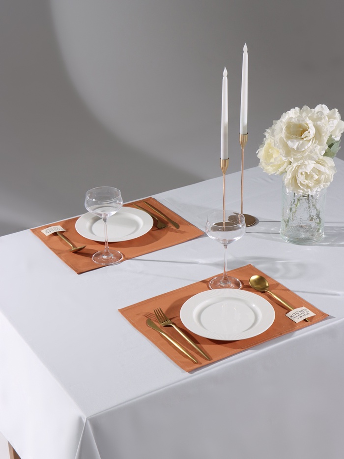 Набор салфеток «Этель» Kitchen, 30×40 см - 2 шт., 100% хлопок, саржа 220 г/м², оранжевый - Фото 1