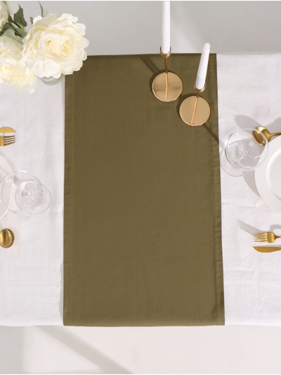 Дорожка на стол Этель Kitchen 40×150 см, зелёная, 100% хлопок, саржа 220 г/м²