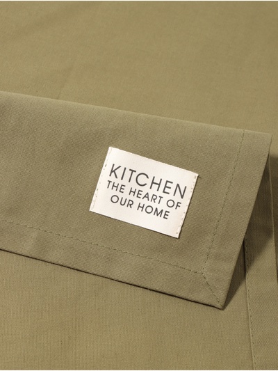 Дорожка на стол Этель Kitchen 40×150 см, зелёная, 100% хлопок, саржа 220 г/м²