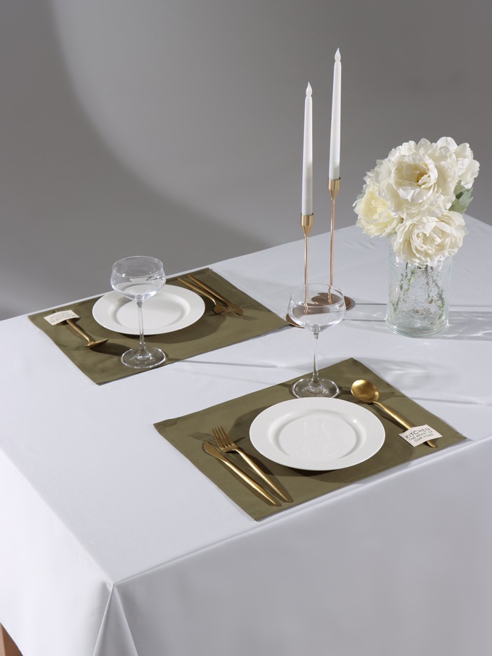 Набор салфеток «Этель» Kitchen, 30×40 см - 2 шт., 100% хлопок, саржа 220 г/м², зелёный - Фото 1