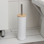 Комплект для туалета «Бамбук», d=9,2 см, h=37,2 см, цвет белый - фото 4430907