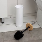 Комплект для туалета «Бамбук», d=9,2 см, h=37,2 см, цвет белый - Фото 2