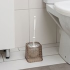 Комплект для туалета «Кристалл», d=12 см, h=35 см, цвет дымчатый - фото 9810039