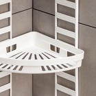 Полка для ванной угловая Альтернатива «Трансформер», 3 яруса, пластик, 25×18×58 см, белая - Фото 11