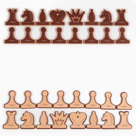 Фигуры для демонстрационных шахмат 'Время игры', 32 шт, 5 х 4 см