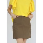 Юбка мини из джинсы, размер 48 - Фото 2