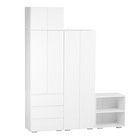 Шкаф 2х створчатый КЕОС с 3мя ящиками, 600х400х1800, Белый - Фото 7