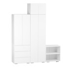 Шкаф 2х створчатый КЕОС с 3мя ящиками, 600х400х1800, Белый - Фото 8