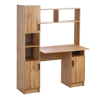 Стол компьютерный Клик Мебель, 1230×570×1600 мм, с надстройкой, для школьников, дуб вотан