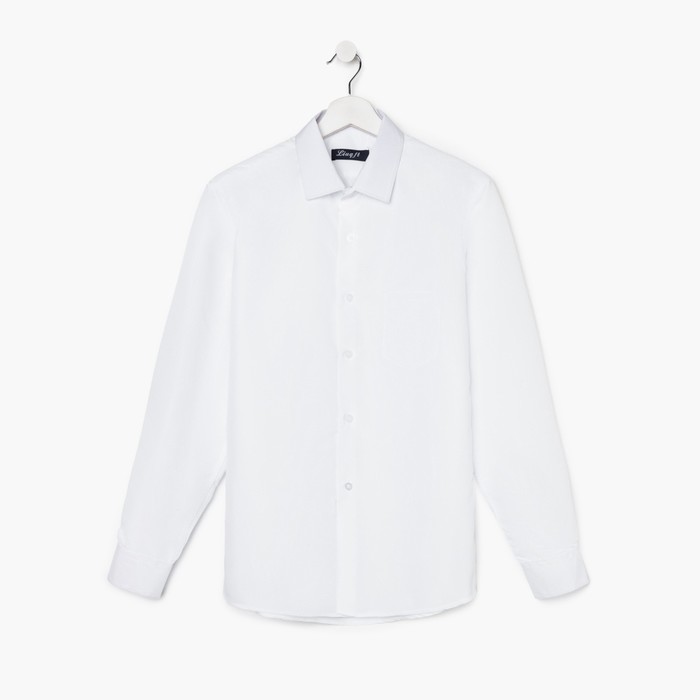 Школьная рубашка для мальчика, цвет белый, рост 152 см - Фото 1
