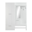 Прихожая «Дуэт», 1500×380×2000 мм, цвет белый - Фото 4