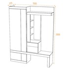 Прихожая «Дуэт», 1500×380×2000 мм, цвет белый - Фото 2