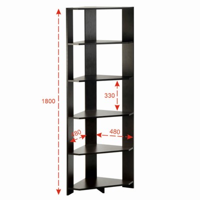 Стеллаж угловой №4, 480х480х1800, Венге