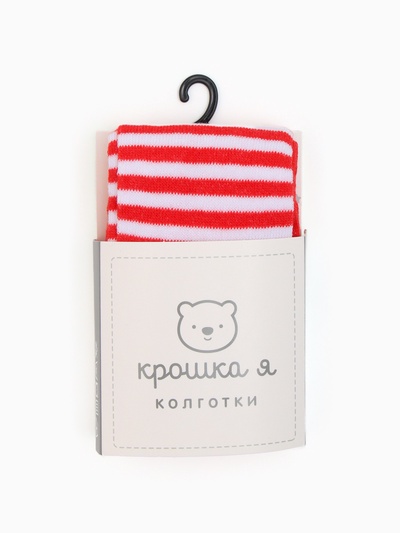 Колготки «Крошка Я. Дед Мороз», красный, рост 68-74 см