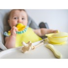 Набор для кормления: миска на присоске с крышкой, ложка, цвет желтый - Фото 9