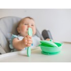 Набор для кормления: миска на присоске с крышкой, ложка, цвет зеленый - Фото 10