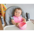 Тарелка детская на присоске, силиконовая, цвет розовый - Фото 3