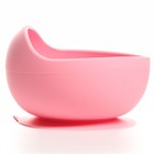 Тарелка детская на присоске, силиконовая, цвет розовый - фото 4355403