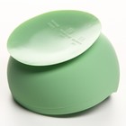 Тарелка детская на присоске, силиконовая, цвет зеленый - Фото 5