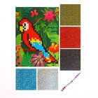 Стикерная мозаика «Попугай», EVA стикеры + стразы - Фото 3