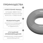 Эспандер кистевой с двойной нагрузкой ONLYTOP, массажный, 23-27 кг, серый - Фото 2