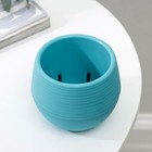 Горшок для цветов с поддоном «Япония», 125 мл, d=8 см, h=6.5 см, бирюзовый - Фото 2