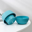 Горшок для цветов с поддоном «Япония», 125 мл, d=8 см, h=6.5 см, бирюзовый - Фото 3