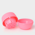 Горшок для цветов с поддоном «Япония», 125 мл, d=8 см, h=6.5 см, розовый - Фото 3