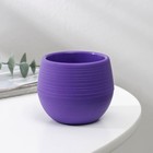 Горшок для цветов с поддоном «Япония», 125 мл, d=8 см, h=6.5 см, пластиковый, фиолетовый - Фото 1