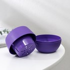 Горшок для цветов с поддоном «Япония», 125 мл, d=8 см, h=6.5 см, пластиковый, фиолетовый - Фото 3