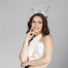 Карнавальный ободок новогодний «Звёзды», серебро - Фото 2