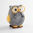 Часы - будильник настольные "Сова", дискретный ход, циферблат d-7.5 см, 13 х 11 см, 2AА - фото 6629378
