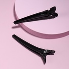 Зажимы для волос, набор - 2 шт., 10(±1) см, чёрные - Фото 2