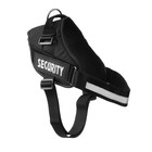 Шлейка К9, размер XXL, ОГ 95-110 см, вес 40-70 кг, мягкая, светоотражающая, чёрная - Фото 3