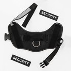 Шлейка К9, размер XXL, ОГ 95-110 см, вес 40-70 кг, мягкая, светоотражающая, чёрная - Фото 6