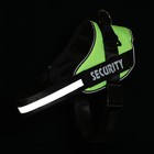 Шлейка К9, размер XXL, ОГ 95-110 см, вес 40-70 кг, мягкая, светоотражающая, салатовая - Фото 2