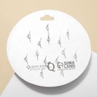 Пусеты 7 пар «Неделька» фрукты, цветные в серебре - фото 24368475